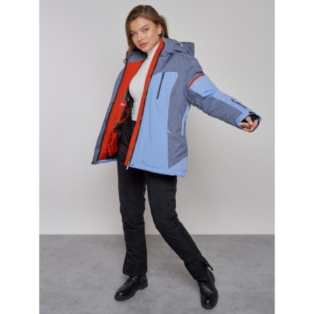 Ski jacket female, size 52, purple color-11