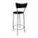 Baric chair with soft back, black