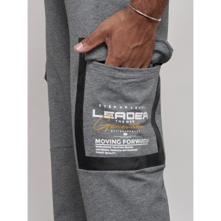 Sports male pants, size 48, gray color-15