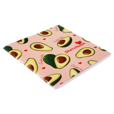 Sketchbook 165 x 165 mm, 40 sheets of "avocadics", covered cardboard, block 100 g/m²-1