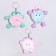 Soft toy "fluffy" on a key fob, 7 cm, color mix