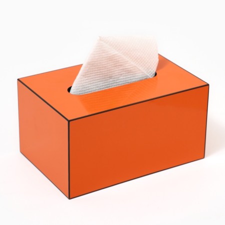 Acrylic napkin, orange color 10 x 18 x 12 cm-1