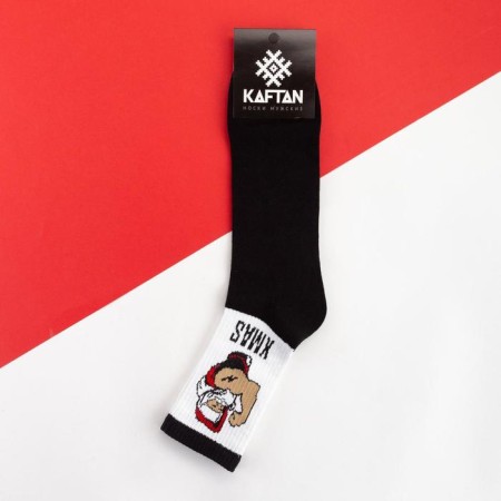 New Year's socks KAFTAN "XMAS" Size 41-44 (27-29 cm), black color-2