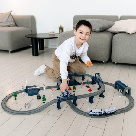 Big Toy Railway "My City", 104 items, blue-1