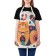 Apron kitchen with a photoprint "painted cat", adjustable, size OS