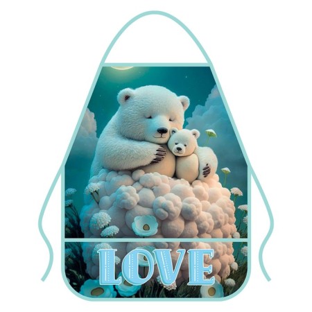 Apron for labor 490 x 390 mm, (height 116-146), FDT-3 "bear", turquoise
