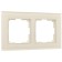 Frame W0021141, 2 Favorit sockets, milk, glass