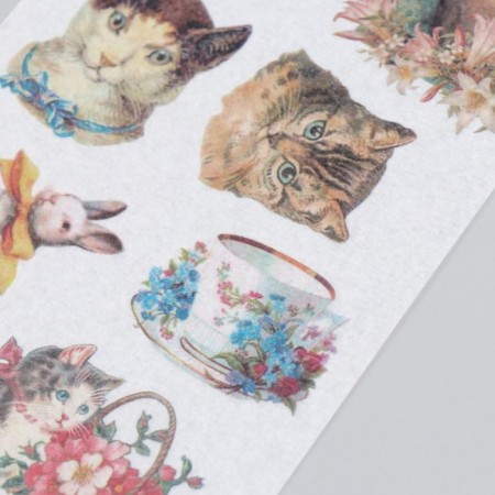 Stickers for creativity Paper "cats and rabbits" set of 3 sheets 10x20 cm-2