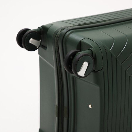 Big suitcase 28 ", lightning department, code castle, 4 wheels, green color-6