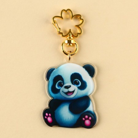 Acrylic key a keychain "Panda", 4.1 x 5.4 cm-3