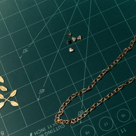 Bus-undergraduate Rod "heart", 6 × 6 mm, d (b.) = 2mm, color gold-1