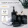 A set of accessories for the bathroom "Loft", 4 items (soap dish, soap dispenser 420 ml, 2 cups), black color