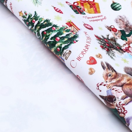 Paper Glossy Plug "Squirrels", 70 x 100 cm-2