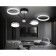 LED ceiling LED with Ambrella Light, Linetech, FL5151, 4200LUM, 3000-6400K, black color, chrome