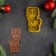 Books Form "Christmas Deer", cutting, stamp, gold color