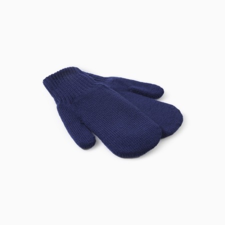 Double children's mittens, dark blue color, size 10