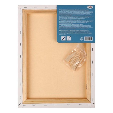 Canvas on the subframe, cotton 100%, 30 x 40 x 1.8 cm, acrylic soil, coarse -grained, 400 g/m2, "Moscow Palette"-3