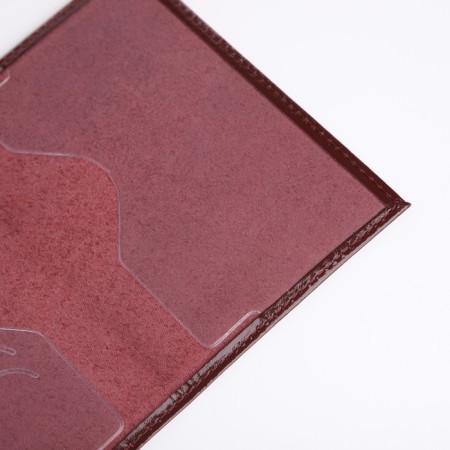 Cover for passport, burgundy color-5