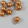 Decor for creativity plastic "Bronze pearl with loop" set 10 pcs 1x1.2 cm