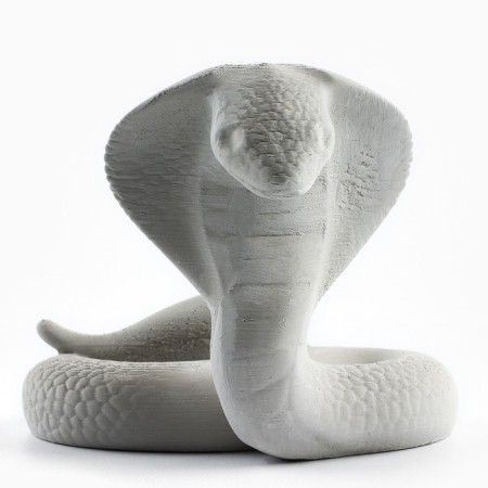 Top for the phone New Year's souvenir "New Year: Cobra", gray, 8.5 x 7.5 cm-2