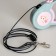 Roulette "Piggon" with a rubberized handle, 3 m, up to 15 kg, cable, gray-pink