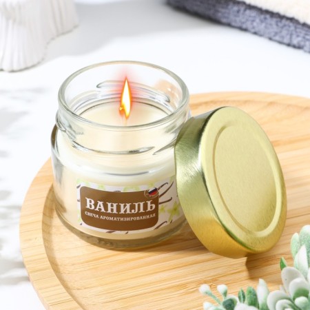 Candle in a bank flavored Vanil 50g, combustion time 13h