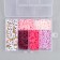 Beads in the box "Pink" thread 0.8 mm 5 m 12x8.4x2.2 cm