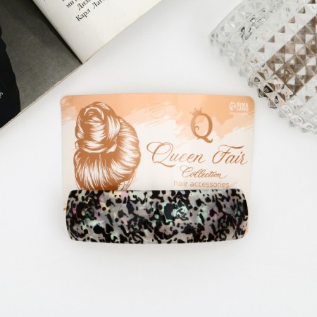 Halfish hair clip "Toliman" abstraction, 8 cm-2