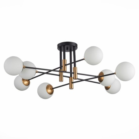 Ceiling Ceiling ST LUCE. SL1203.402.08. Limano. 8x40 watts, E27, 118.5x118.5x3.7 cm, bronze color, black
