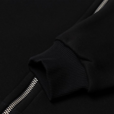 Women's sweatshirt is laid down, the color is black, size 48-6