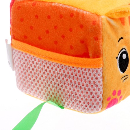 Developing toy "Cube: Kitik", with a tear, rustles and rings-5