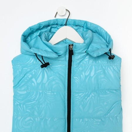 Жилет для девочки, цвет голубой, рост 134 см-7