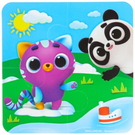 Soft puzzle for kids "piercing kids", 4 puzzles, crush me-6