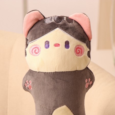 Soft toy "cat", 50 cm, gray color-1