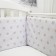Board into the crib "peas", size 120x35 cm - 2 pcs, 60x35 cm - 2pcs, beige color