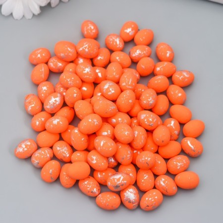 Easter “egg - silver speck” set of 100 pcs Orange 1.5x1.8 cm, 8x8x8 cm-1