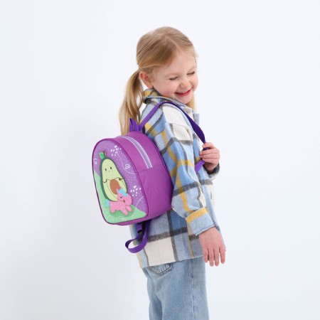 Baby backpack for a girl "Avocado on Pony", 23x20.5 cm-7