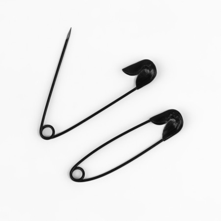 English pins, 31 mm, 10 pcs, black color-1