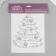 Plastic stencil "Christmas tree with toys", size 16x24 cm