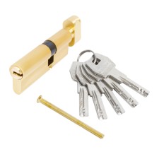 The cylinder mechanism standard Max, 85 mm (50x35V), 5 keys, key/turntable, matte gold 1066395