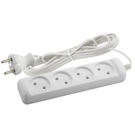 Extension cord electric era UX-4-3M without grounding 4 outlet 3 m, SHVVP 2x0.75mm2 6a