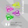 Children's scissors for left -handed 14 cm, Erichkrause Joy Ergo, with rounded ends of blades and ruler, mix