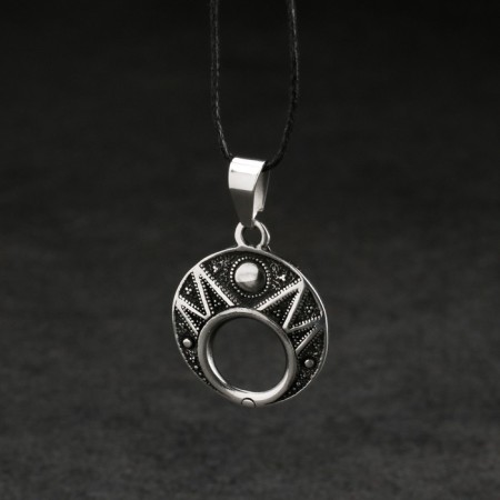 Amulet "Lunnitsa", metal pudter, art casting, 2.5x2.3 cm-5
