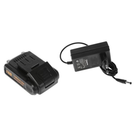 Drill-shuruvret battery. WHICH DA-18L-2K, 18 V, 2x2 Ah, 1400 rpm, 45 nm, bits-6 pcs., Case-3