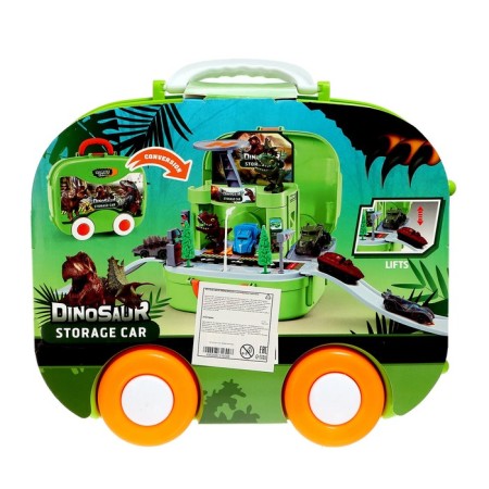 Parking "Dinosaur", in a backpack, with a helicopter platform, 1 dinosaur, 1 machine-13