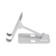 Luazon phone stand, folding, adjustable, rubber inserts, white