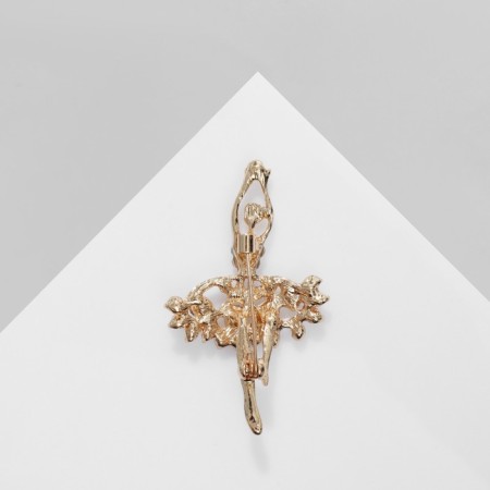 Brooch "Ballerina" AN Ler, white color in gold-2