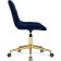 Computer chair Chester Metal/velor, gold/blue 49x60x84 cm