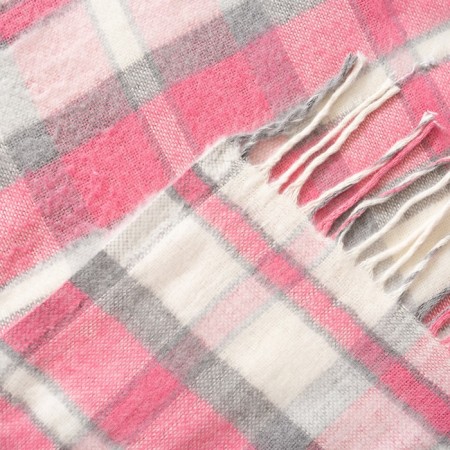 London plaid 140x200cm, white/gray/pink, cotton 50%, polyester 30%, pan 20%-2