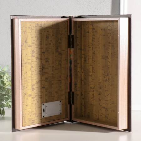 Broke Broke Wood, leatherette, light "Train in the tunnel" 28x19x6 cm-2